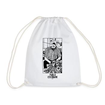Pablo Escobar - Pablo Escobark - Turnbeutel - Weiß - Vorne