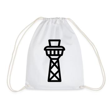 Control Tower - Drawstring Bag - white - Front