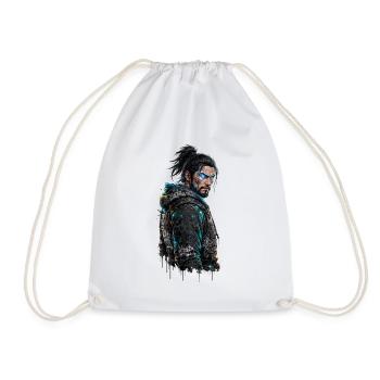 Japanese Universe - Modern Samurai - Drawstring Bag - white - Front
