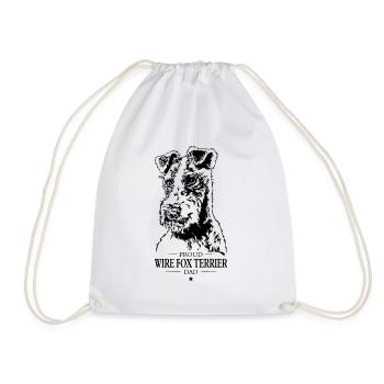 Wire Fox Terrier Dad Dogs Fox Terrier Wilsigns - Drawstring Bag - white - Front