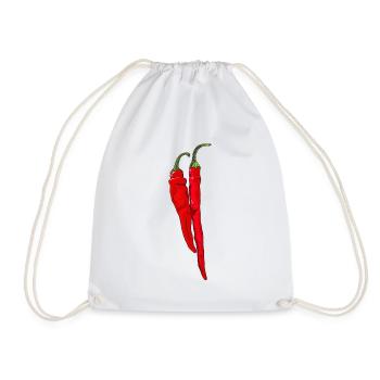 Chili Pepper Hot Chilli Peppers Spicy Food - Drawstring Bag - white - Front