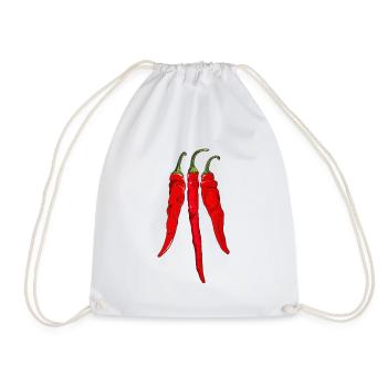 Chili Pepper Hot Chilli Peppers Spicy Food - Drawstring Bag - white - Front