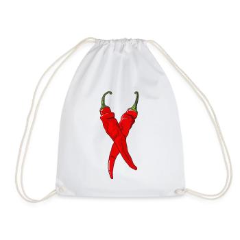 Chili Pepper Hot Chili Pepper Paprika Spicy Food - Drawstring Bag - white - Front