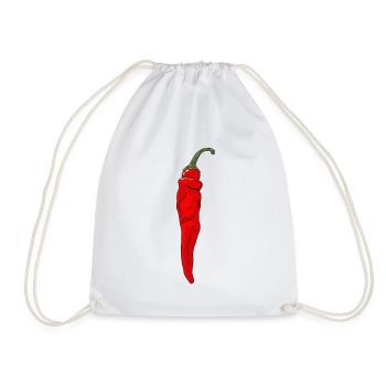 Chili Piment Piment Piment Poivre Paprika Nourriture épicée - Sac de sport léger - blanc - Devant