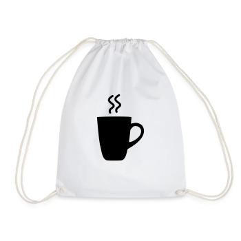 Coffee mug - Drawstring Bag - white - Front