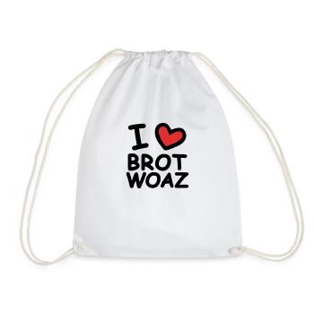 I Love Brotwoaz - Turnbeutel - Weiß - Vorne