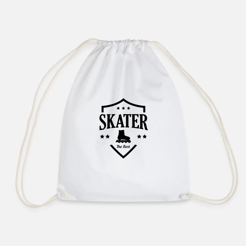 Roller Skates - Drawstring Bag - white