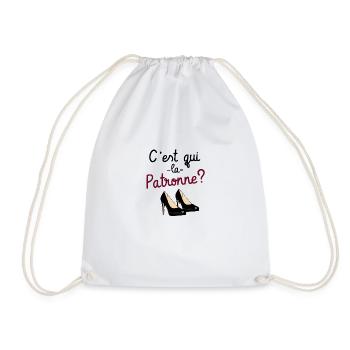 C'est qui la patronne? idée cadeau pour votre boss - Sac de sport léger - blanc - Devant