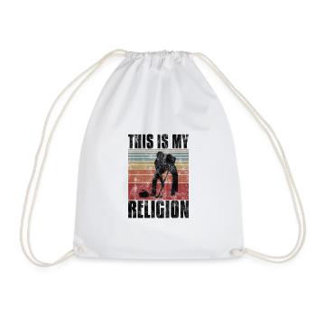 Curling is my religion Curler curling - Drawstring Bag - white - Front