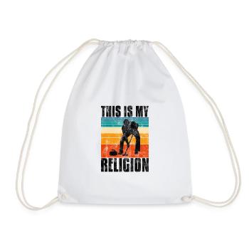 Curling is my religion Curler Eisstockschießen - Drawstring Bag - white - Front