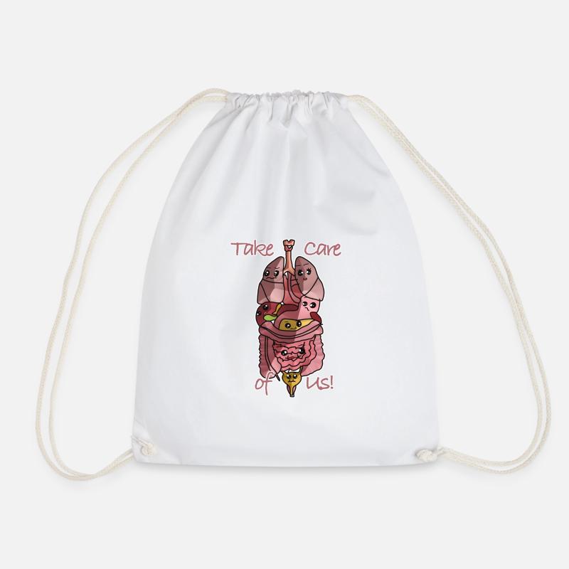 Anatomie Organe - Turnbeutel - Weiß