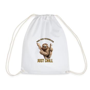 LAZY AND FRIENDLY - Un t-shirt pour les paresseux ! - Sac de sport léger - blanc - Devant
