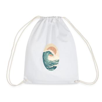 Vagues colorées et Sun Surf Design - Perfect Surf - Sac de sport léger - blanc - Devant