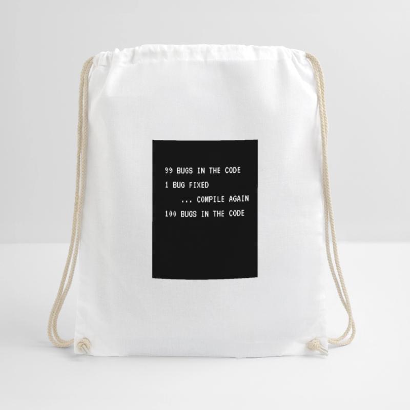 Bugs in Code Programming Joke Drawstring Bag