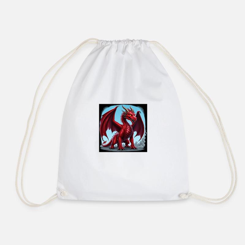leonardo phoenix creation red dragon - Turnbeutel - Weiß