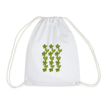 mosaïque de fleurs de cœurs - Sac de sport léger - blanc - Devant