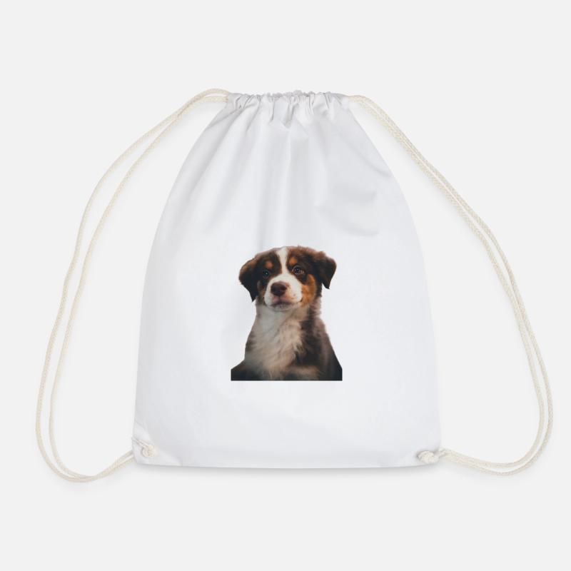 AUSTRALIAN SHEPHERD - Drawstring Bag - white