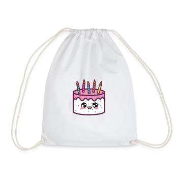 Gâteau d'anniversaire - Sac de sport léger - blanc - Devant