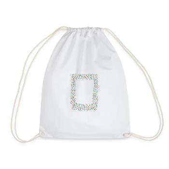 Confetti Confetti Frame - Drawstring Bag - white - Front