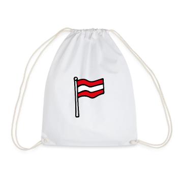 Drapeau de l’Autriche - Sac de sport léger - blanc - Devant