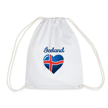 Le drapeau de l’Islande - Sac de sport léger - blanc - Devant