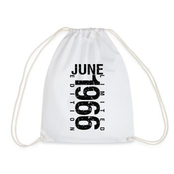 Birthday June 1966 June born in June 1966 - Drawstring Bag - white - Front
