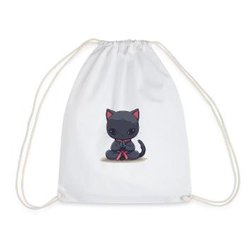 Cat Yoga, Cat lover shirt, Bags, Shirt, TankTop - Drawstring Bag - white - Front