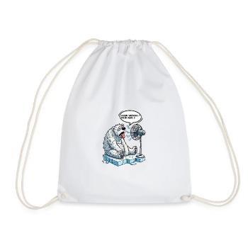 réchauffement climatique ours polaire drôle climat design - Sac de sport léger - blanc - Devant