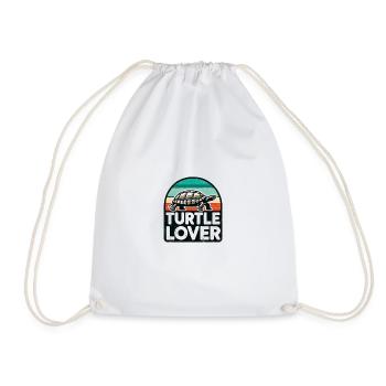 Turtle Lover Design - Perfect for Reptile - Drawstring Bag - white - Front