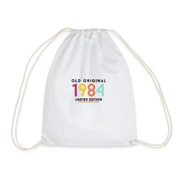 Old original 1984 40th Birthday Gift 80s Retro - Drawstring Bag - white - Front