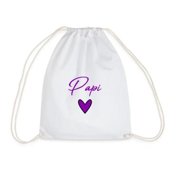 PAPY. FÊTE DES PÈRES. BONNE FÊTE PAPY. JE T'AIME. - Sac de sport léger - blanc - Devant