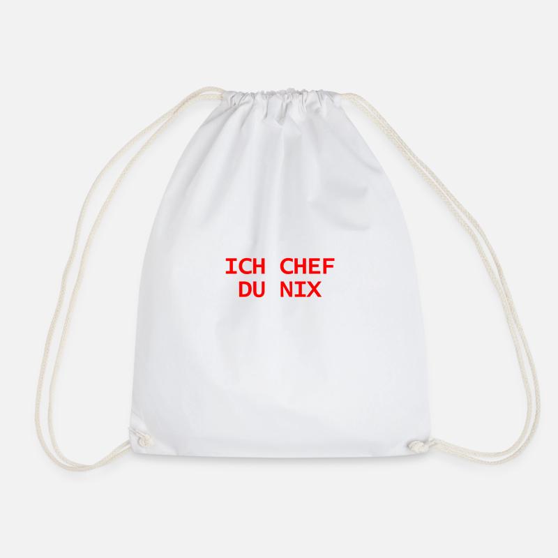I - Drawstring Bag - white