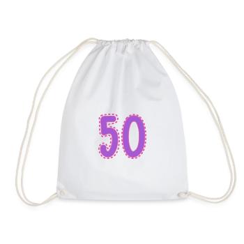 50. 50 ANS. 50e ANNIVERSAIRE. ANNIVERSAIRE 50 ANS. - Sac de sport léger - blanc - Devant