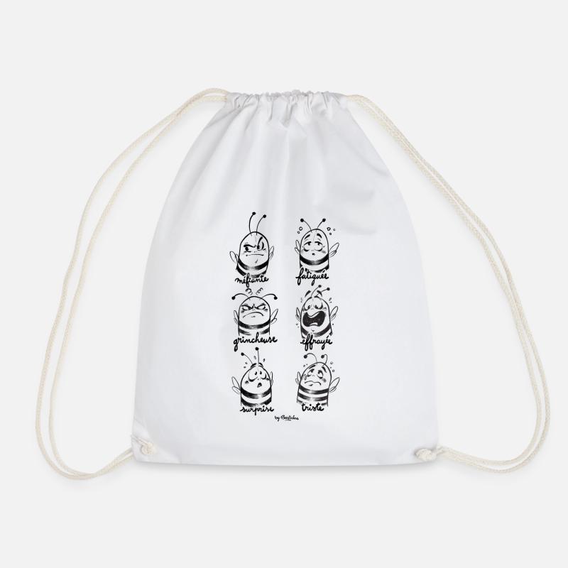 Abeilles Atitudes Black - Sac de sport léger - blanc