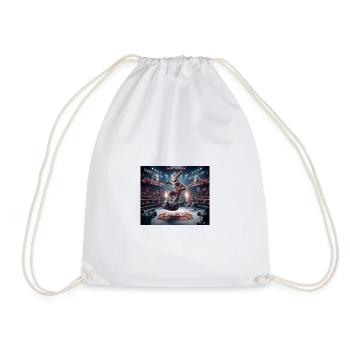 PLP Bunny Ring Duel - Drawstring Bag - white - Front
