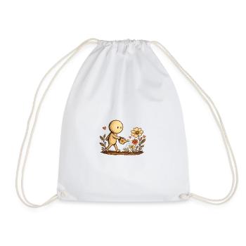 La Petite Pensée | L’amour des fleurs - Sac de sport léger - blanc - Devant