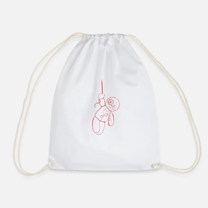 voodoo doll - Drawstring Bag - white