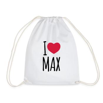 I love Max Maximilian - Drawstring Bag - white - Front