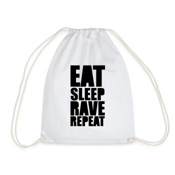 EAT SLEEP RAVE REPEAT - Turnbeutel - Weiß - Vorne