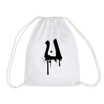 U graffiti drops Farbklex spray - Drawstring Bag - white - Front