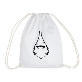 Nain bart drôle drôle stocking Cap - Sac de sport léger - blanc - Devant
