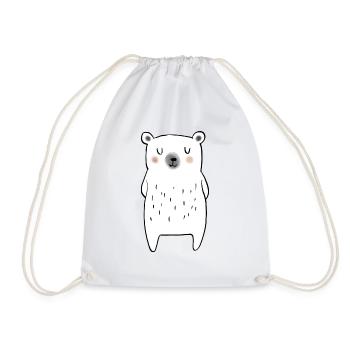Kleiner Eisbär - Turnbeutel - Weiß - Vorne