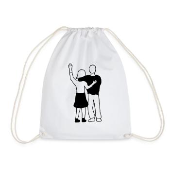 Girlfriend Boyfriend Couple - Drawstring Bag - white - Front