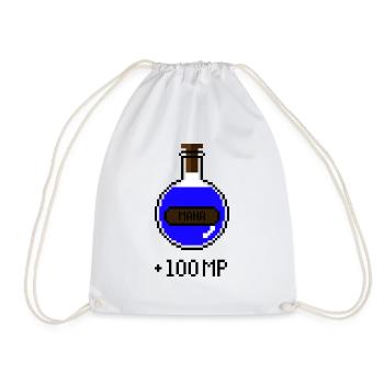 8-Bit Retro Pixel Art Mana Potion - Turnbeutel - Weiß - Vorne