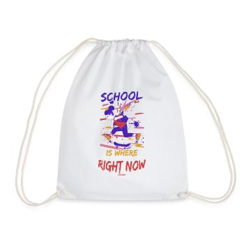 École de skateboard pour filles - Sac de sport léger - blanc - Devant