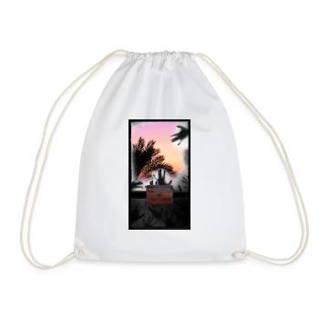 T-shirt creepy forest entering forbidden gift - Drawstring Bag - white - Front