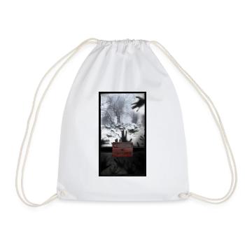 T-shirt creepy forest entering forbidden gift - Drawstring Bag - white - Front