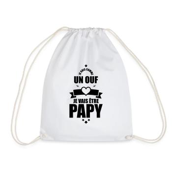 je suis comme un ouf je vais etre papy - Sac de sport léger - blanc - Devant