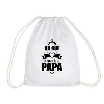futur papa - je vais etre papa - Sac de sport léger - blanc - Devant
