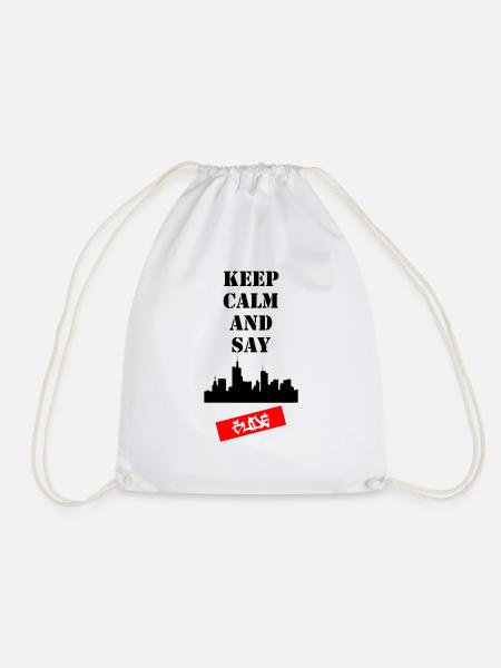 Keep Calm and Say Gude - Turnbeutel - Weiß